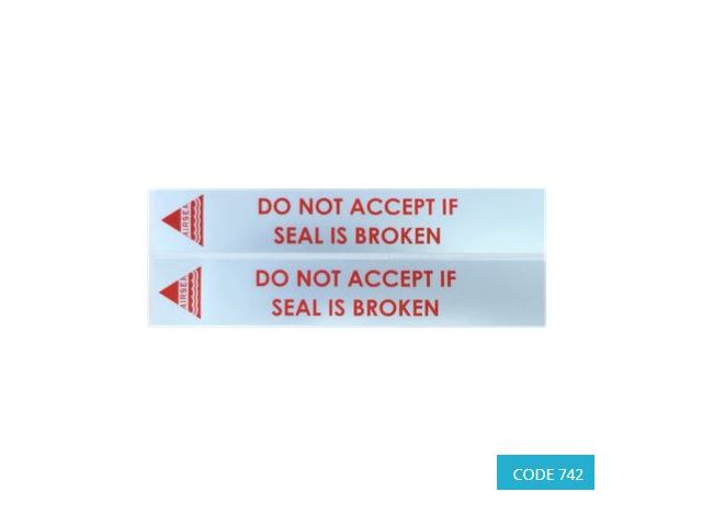 Tamper evident foil paper Seals (Medium) - CODE 742