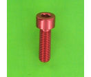 Hex Socket Screws : Hex Socket Round Head - Aluminium - Blister pack of 5 Hex Socket Round Head Screws, P60 OA Aluminium, Red