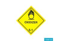 Class 5.1 (Oxidising Agent) Hazard Labels (100mm x 100mm) - CODE 125