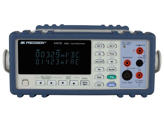 50,000 count double display bench multimeter Basic accuracy 0.02%, TRMS AC + DC | BK5491B
