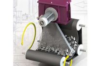 Rubber belt tumble blast machine