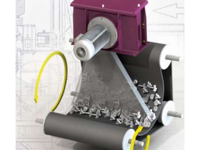 Rubber belt tumble blast machine