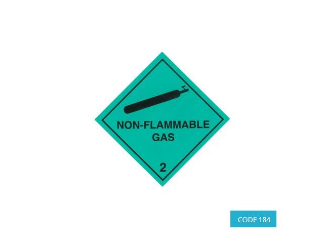Class 2.2 (Non-flammable &amp; Non-toxic Gases) Hazard Labels (250mm X 250mm) - CODE 184