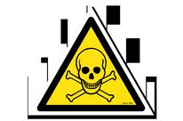 Toxic materials sign with picture