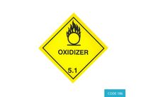 Class 5.1 (Oxidising Agent) Hazard Labels (250 mm x 250 mm) - CODE 186