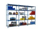 Painted shelving with QUICK'TUBE tubular shelves | ManOrga