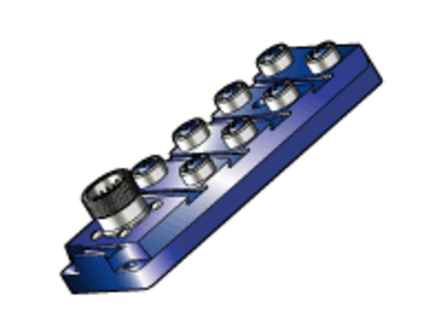 “Wire to wire” splitter boxes with connection to M23 socket