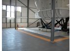 Conductive floor tile with exclusive interlocking attachment system - TRAFICLINE ESD