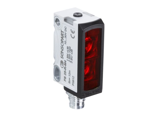 Photoelectric diffuse sensor, laser, teach-in, metal plug M8 4-pin | FT 25-RL-PNSL-M4M