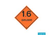 Class 1 (Explosives) Hazard Labels (250mm x 250mm) - CODE 118