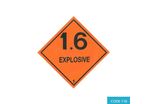 Class 1 (Explosives) Hazard Labels (250mm x 250mm) - CODE 118