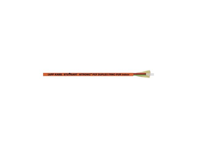 Polymer Cladded Fibre as duplex fibre cable | HITRONIC PCF DUPLEX FRNC-PUR indoor