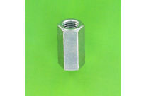 Nuts : Hex Nuts - Hex Coupling Nut, 3D&quot; - Coupling Nut, 3D, White Zinc Steel DIN 6334