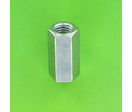 Nuts : Hex Nuts - Hex Coupling Nut, 3D&quot; - Coupling Nut, 3D, White Zinc Steel DIN 6334