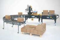 Semi-Automatic case erector with box pusher: F104
