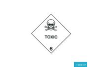 Class 6.1 (Toxic Substances) Hazard Labels (100mm x 100mm) - CODE 37