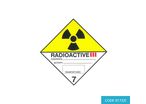 Class 7, Category 3 (Radioactive) Hazard Labels (100mm x 100mm) - CODE 0173/C