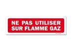 Do not use on gas flame prohibition sign