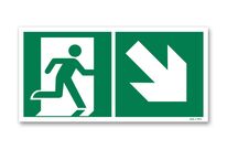 Right staircase descent picto evacuation sign