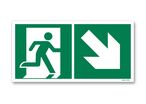 Right staircase descent picto evacuation sign