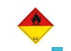 Class 5.2 (Organic Peroxide) Hazard Labels (250 mm x 250 mm) - CODE 200