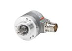 Encoders Absolute multiturn Sendix F5863, SSI, gray, binary, Ø 58 mm, optical, shaft.
