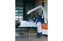 Mechanical welding smoke filters, mobile, with 2 flexible