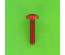 Hex Socket Screws : Hex Socket Button Head - Aluminium - Blister pack of 8 Hex Socket Large Round Head Screws, P60 OA Aluminium, Red