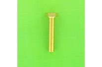 Hex Head Screws : Standard Hex Head Screws - Raw Brass - Hex Head, Brass, Fully Threaded, DIN 933