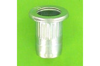 &quot;Rivklés&quot; Flush Nuts : Rivklés, Steel - Knurled Round Body - Flat Head - Open Body