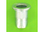 "Rivklés" Flush Nuts : Rivklés, Steel - Knurled Round Body - Flat Head - Open Body