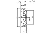 Rail linear rails Aluminium D48