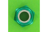 Nuts : Self-Locking Nuts - Nylstop Self-Locking Hex Nut - Aluminium - Blister pack of 5 Nuts, Nylstop Dural 2030 OA, Green