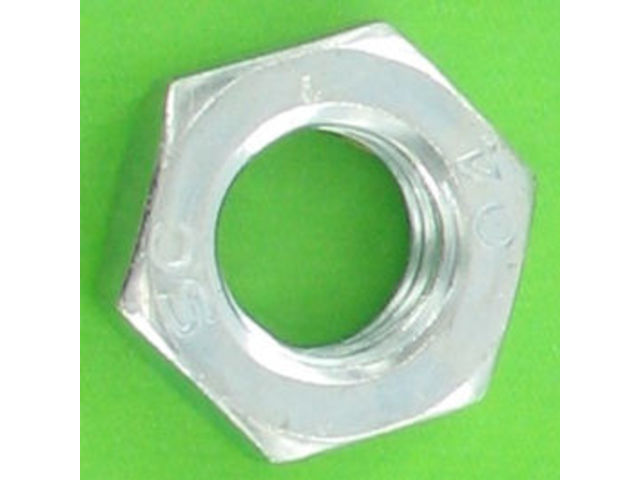 Nuts : Hex Nuts - Thin Hex Nut, Hm, 0.5D - Thin Hex Nut, Hm, White Zinc Steel, DIN 439