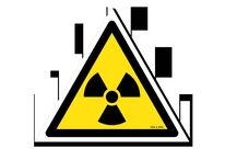 Radioactive materials sign with picture