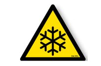 Low temperature danger sign with picture