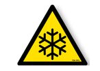 Low temperature danger sign with picture