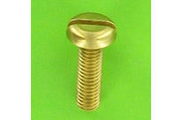 Metal Screws : Round Head - Slotted Pan Head DIN 85 - Nickel-Plated Brass