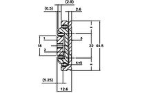 Slide total extention Steel RA44