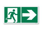 Towards right two-way door picto evacuation sign