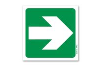 Evacuation sign right arrow