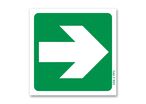 Evacuation sign right arrow