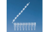 Strips of 8 PCR tubes with attached cap strips, PP, autoclavable