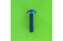 Hex Socket Screws : Hex Socket Button Head - Aluminium - Blister pack of 8 Hex Socket Large Round Head Screws, P60 OA Aluminium, Blue