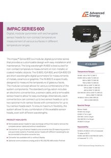 Impac Series 600, digital, modular pyrometers