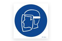 Picto of mandatory face protection signpost