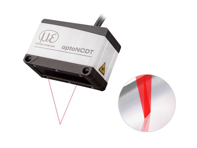 Compact laser sensor for shiny metallic objects | optoNCDT 1900LL