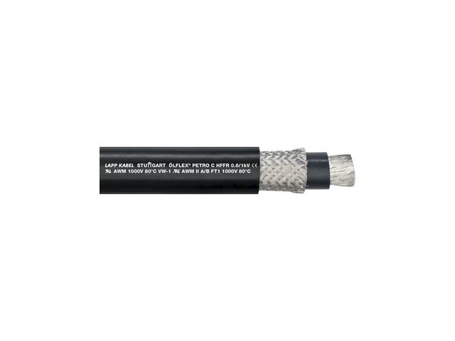 Chemically and mechanically robust cable | ÖLFLEX PETRO C HFFR 5G4 BK