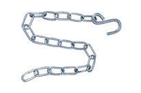 Metal chain evacuation sign