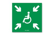 Assembly point evacuation sign